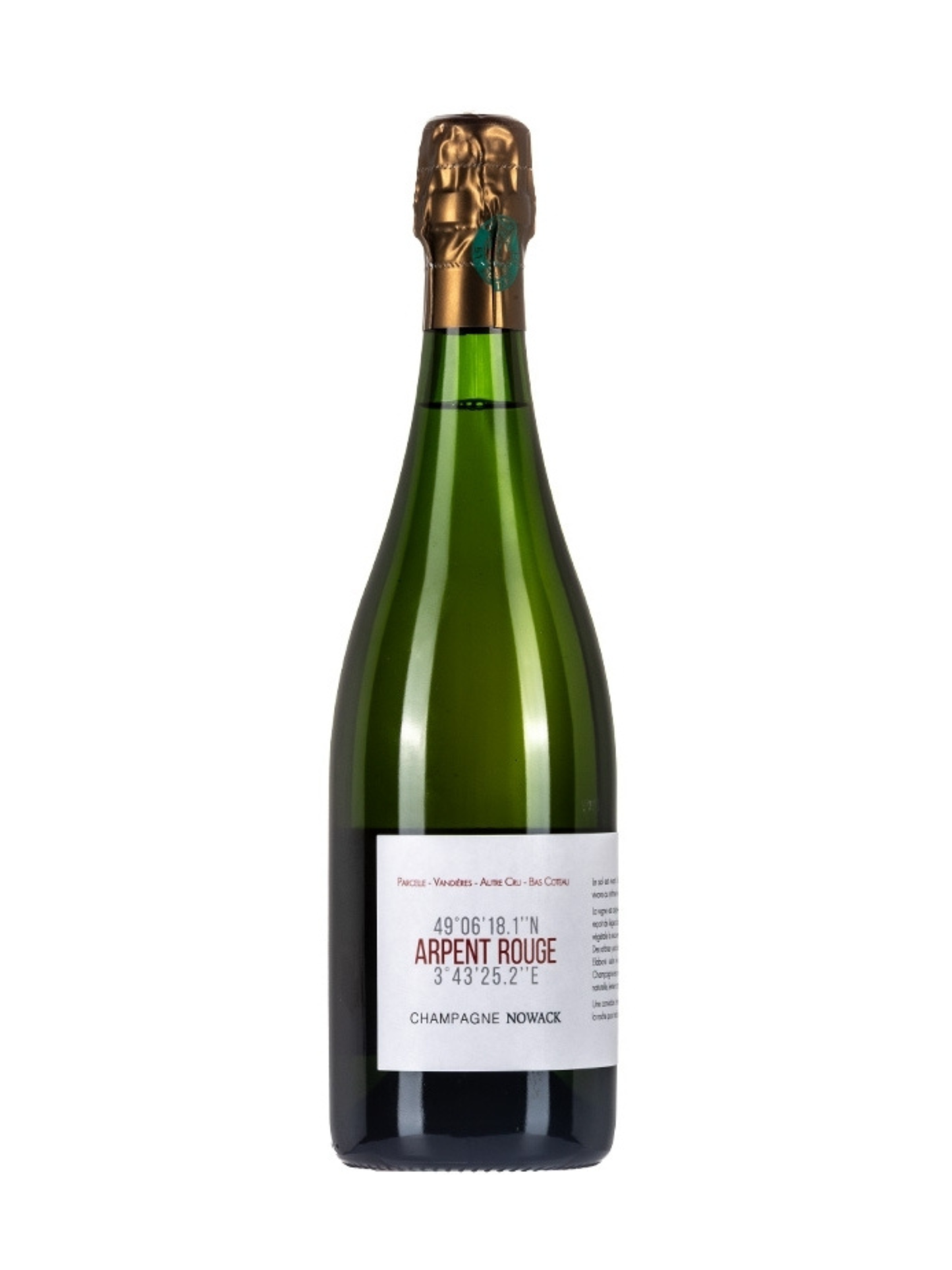 CHAMPAGNE NOWACK - Les Arpents Rouges Extra Brut 2019 e 2020