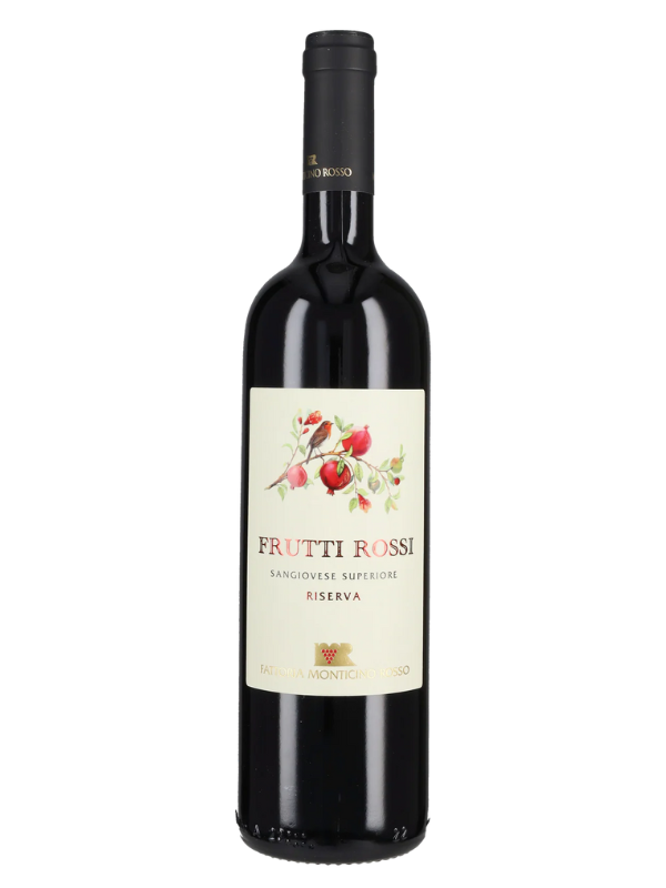 Sangiovese Riserva Frutti Rossi 2022 Romagna DOC – Vino Rosso Biologico Affinato in Tonneaux | Fattoria Monticino Rosso